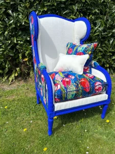 Relooking d'un fauteuil bergère à l'atelier DCRI du Havre