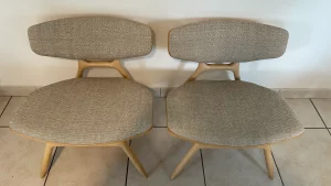 Tapisserie fauteuil lobby d'hôtel Nomad au Havre par l'atelier DCRI